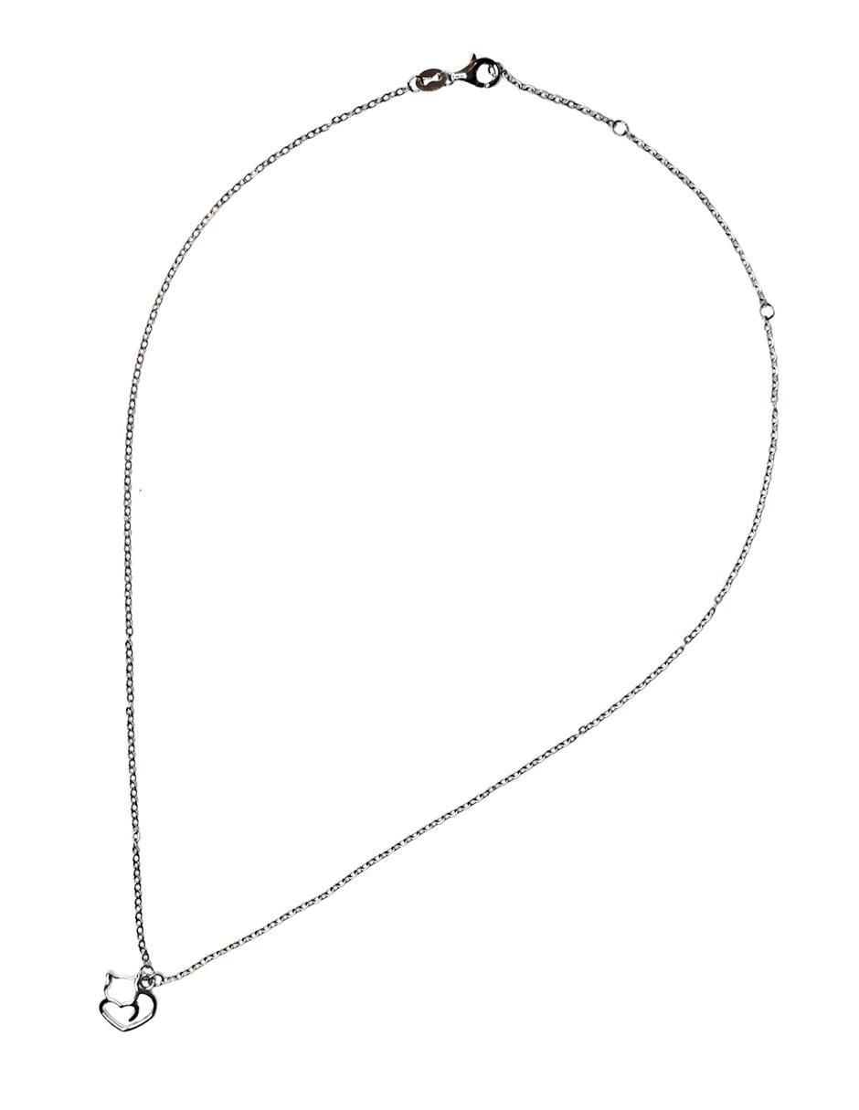 Collar con dije de gato Kiki de plata P 925 2