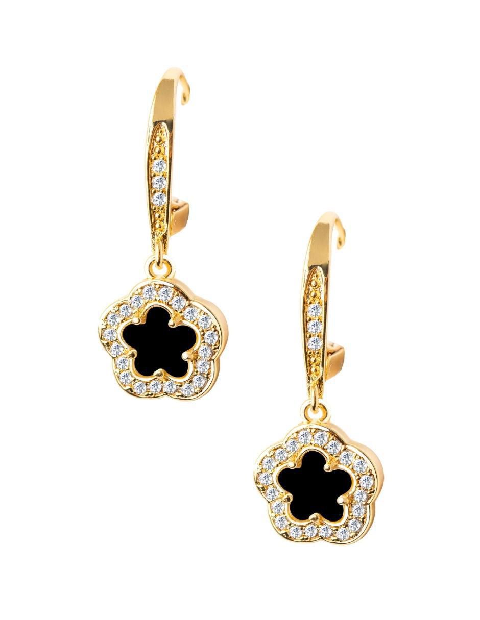 Aretes y collar de trébol Trébol circonita 4