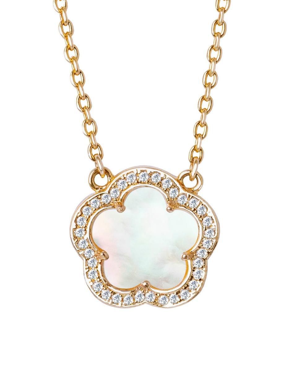 Aretes y collar de trébol Trébol circonita 2