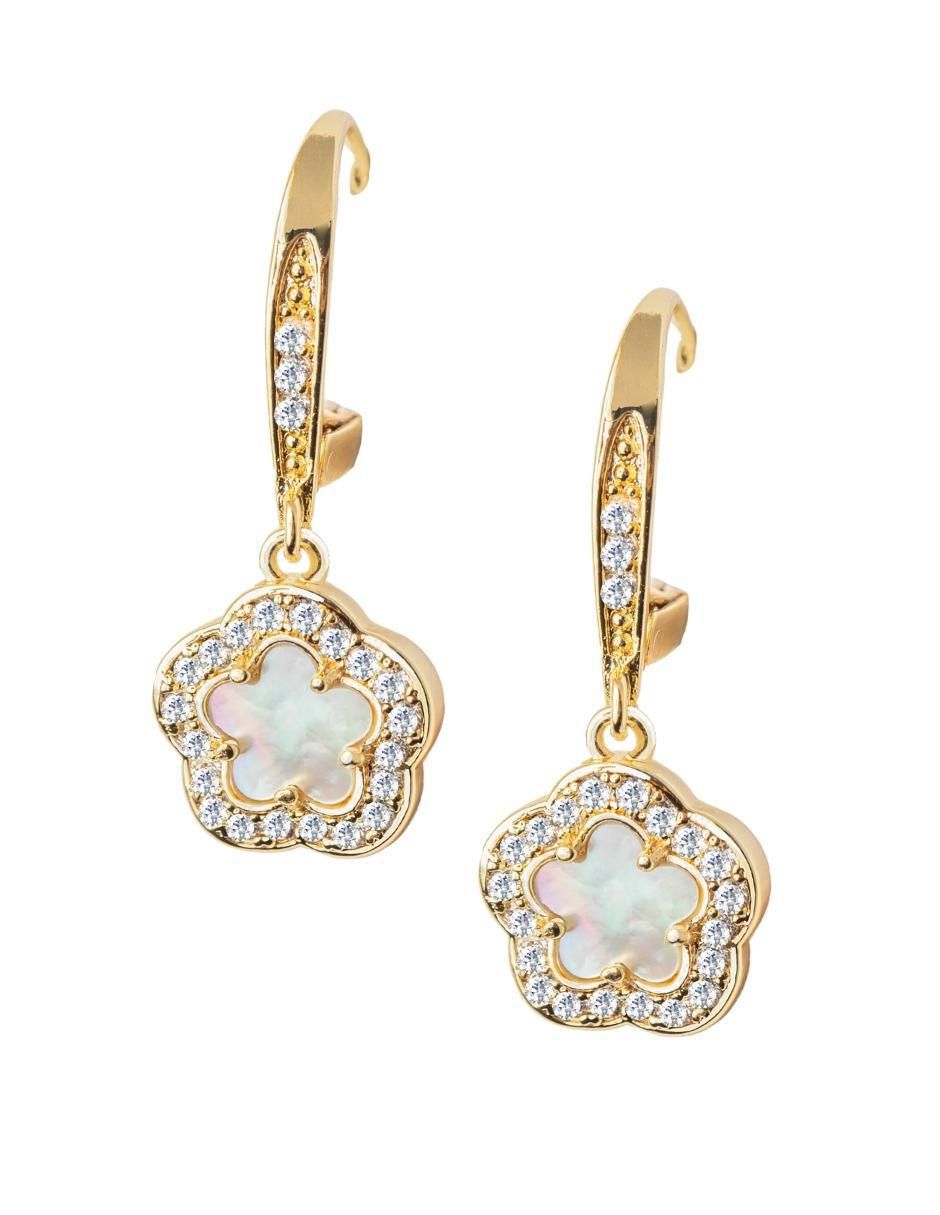 Aretes y collar de trébol Trébol circonita 5