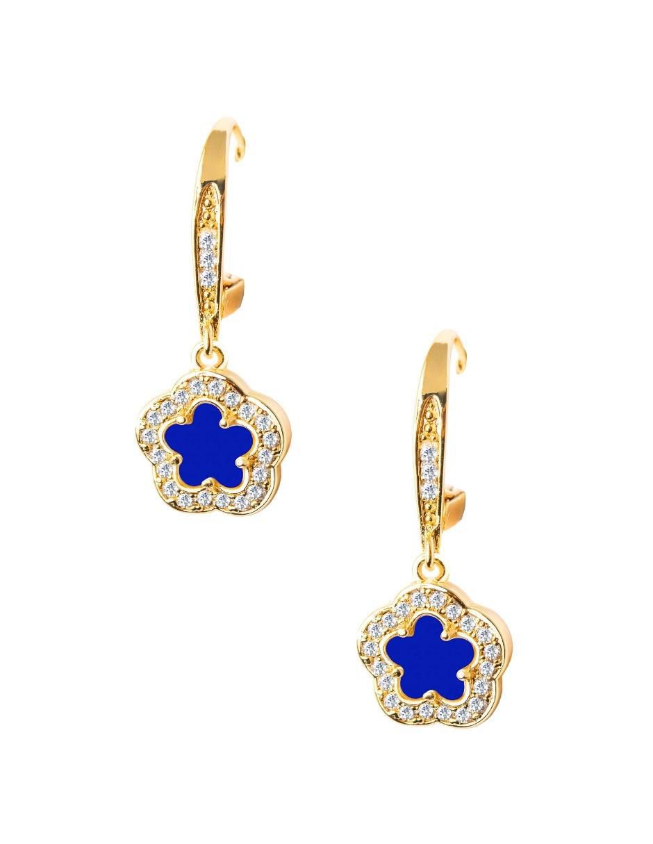 Aretes y collar de trébol Trébol circonita 4