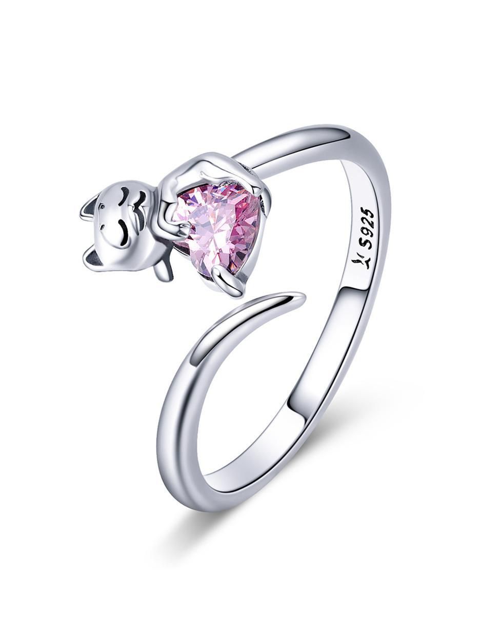 Anillo de gato Kiki Collection P 925 de plata zirconia brillante 2