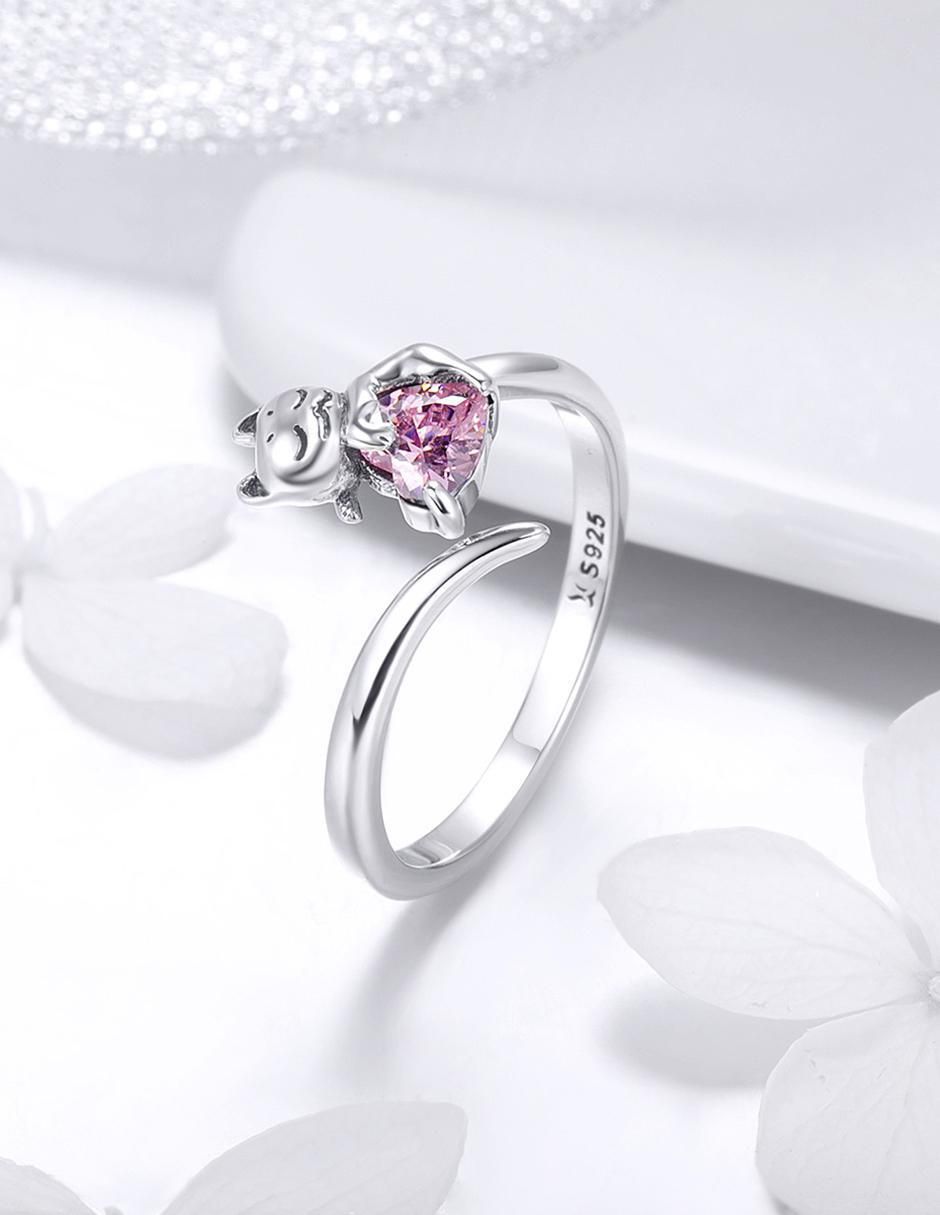 Anillo de gato Kiki Collection P 925 de plata zirconia brillante 4