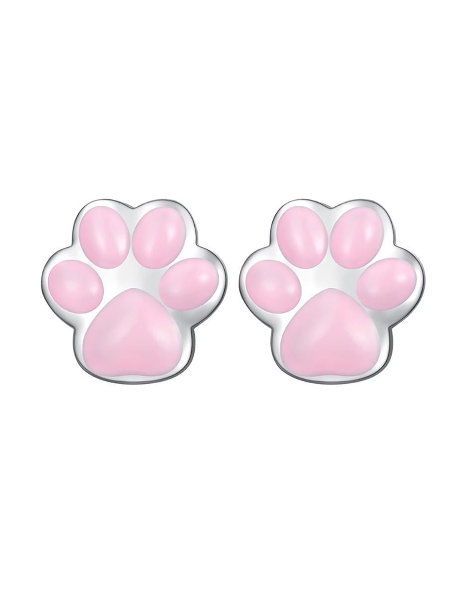 Broqueles de huella Kiki Collection de plata P 925 con acabado brillante 1