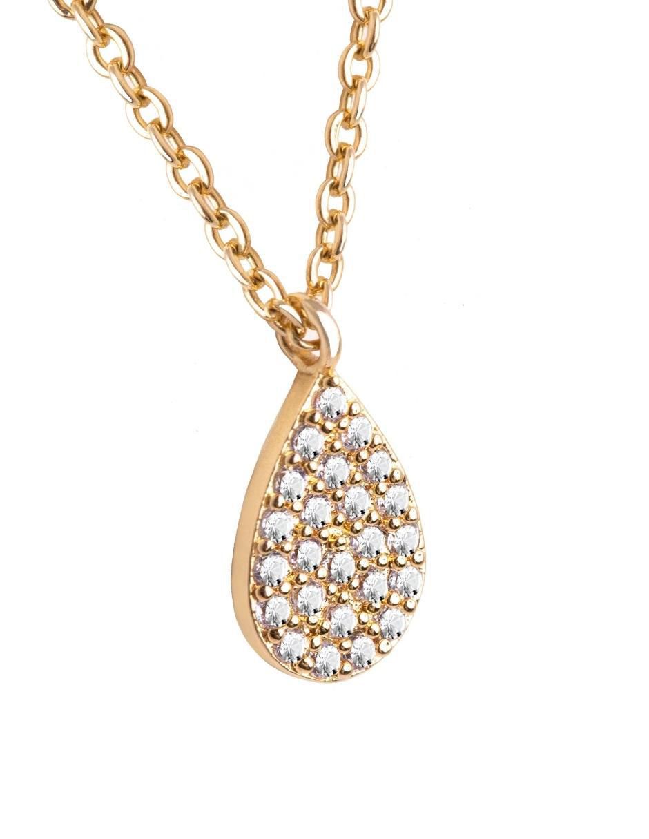 Collar de gota de baño de oro 18 K 2