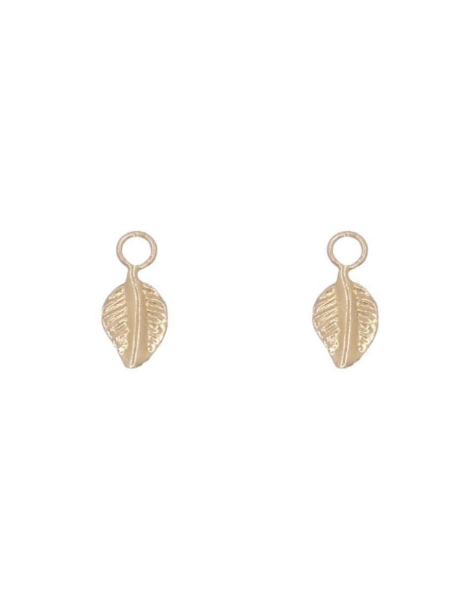 Broqueles de hoja de oro amarillo con acabado brillante 3