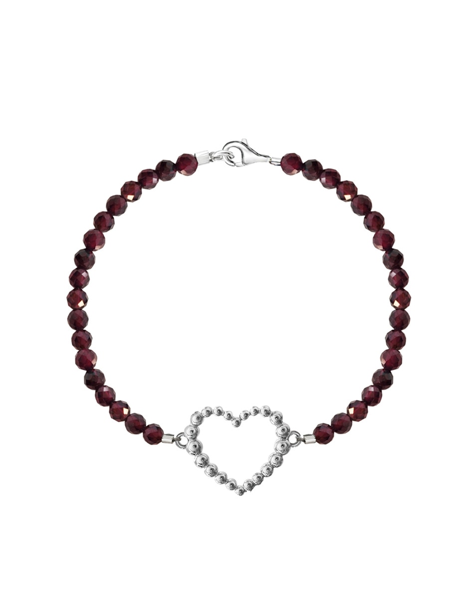 Pulsera de plata con granate p 925 Burbujas