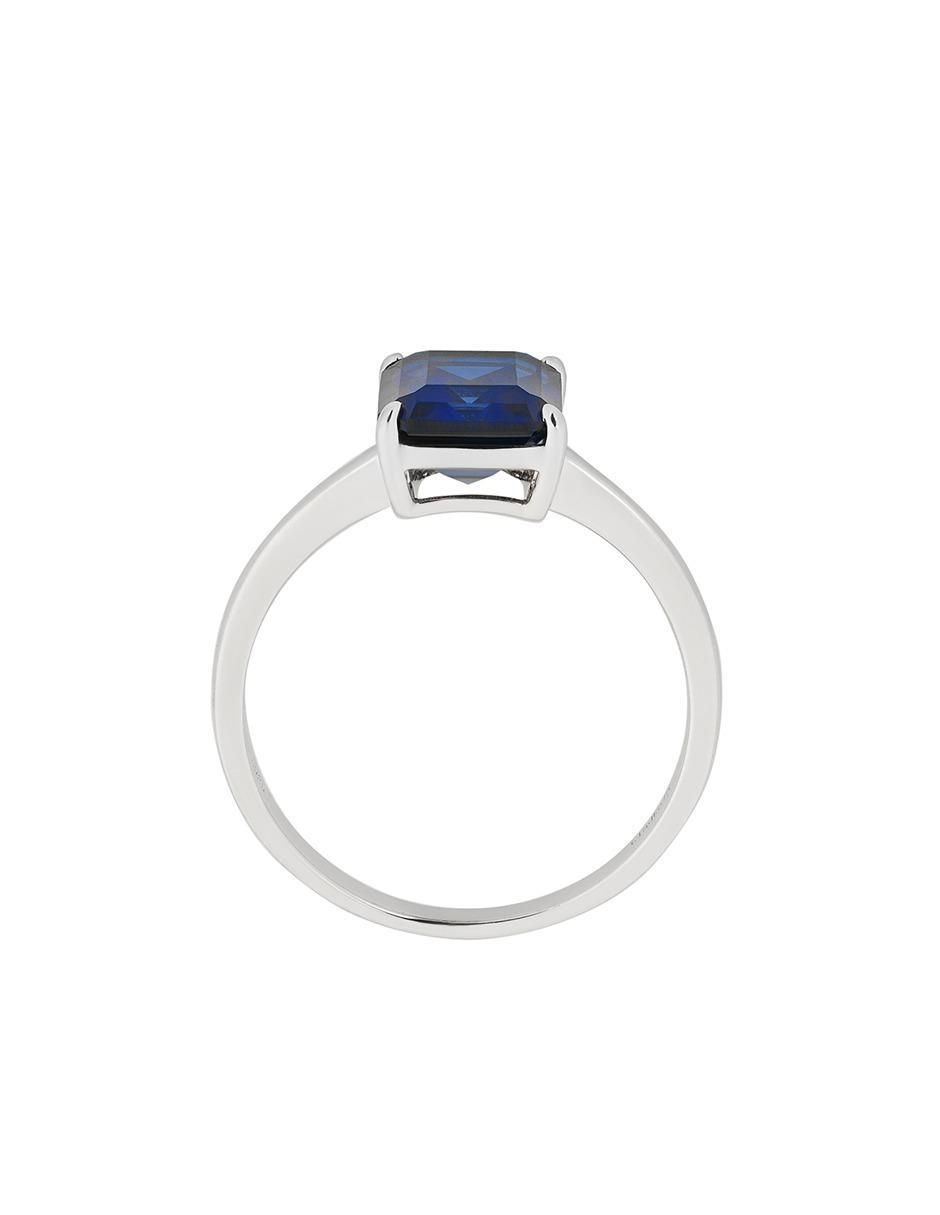 Anillo P 925 de plata zafiro brillante 3
