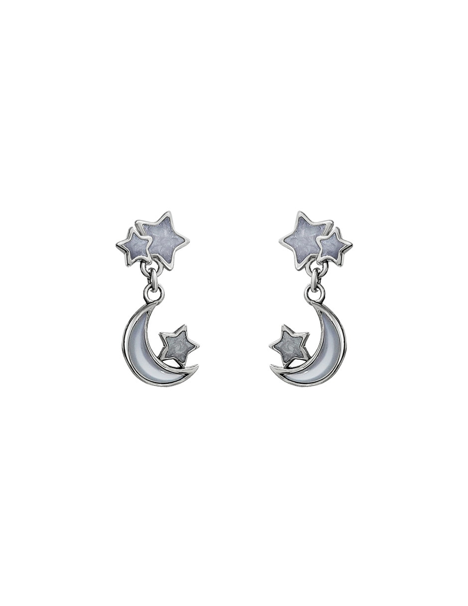 Aretes de luna Esenciales de plata P 925 con acabado brillante 1