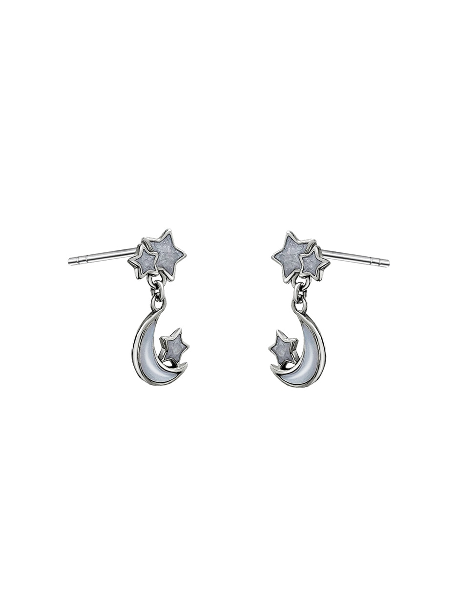 Aretes de luna Esenciales de plata P 925 con acabado brillante 2