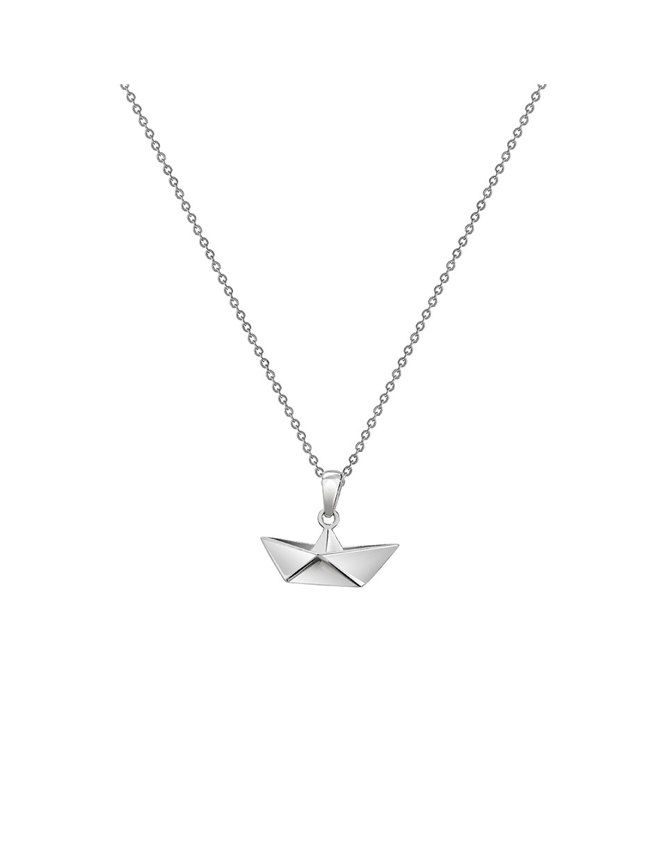 Dije de barco origami de plata P 925 1