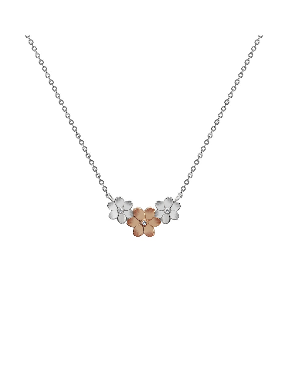 Collar de flor de plata P 925