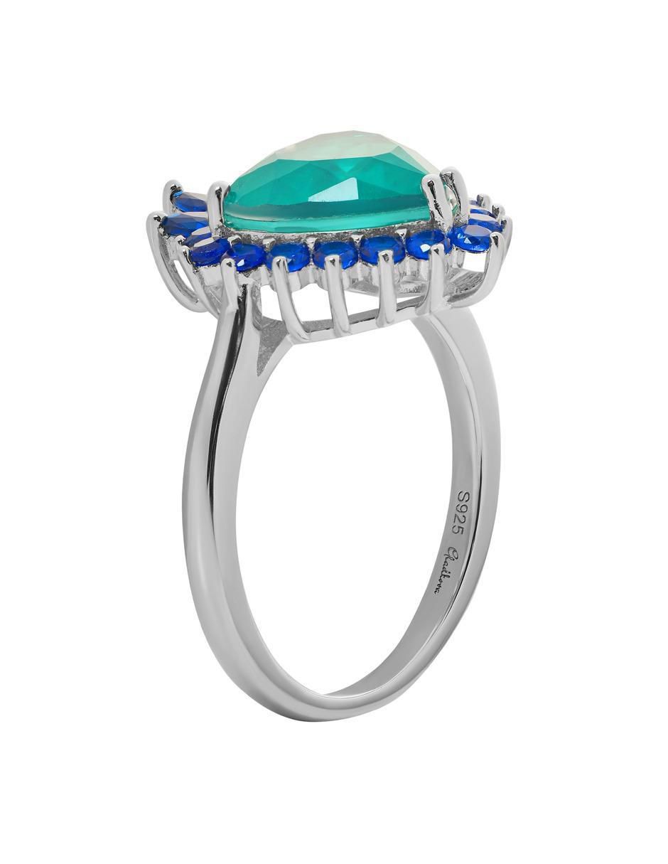 Anillo P 925 de plata turmalina brillante 2