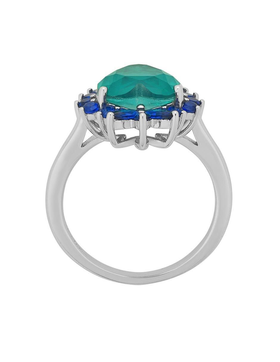 Anillo P 925 de plata turmalina brillante 3