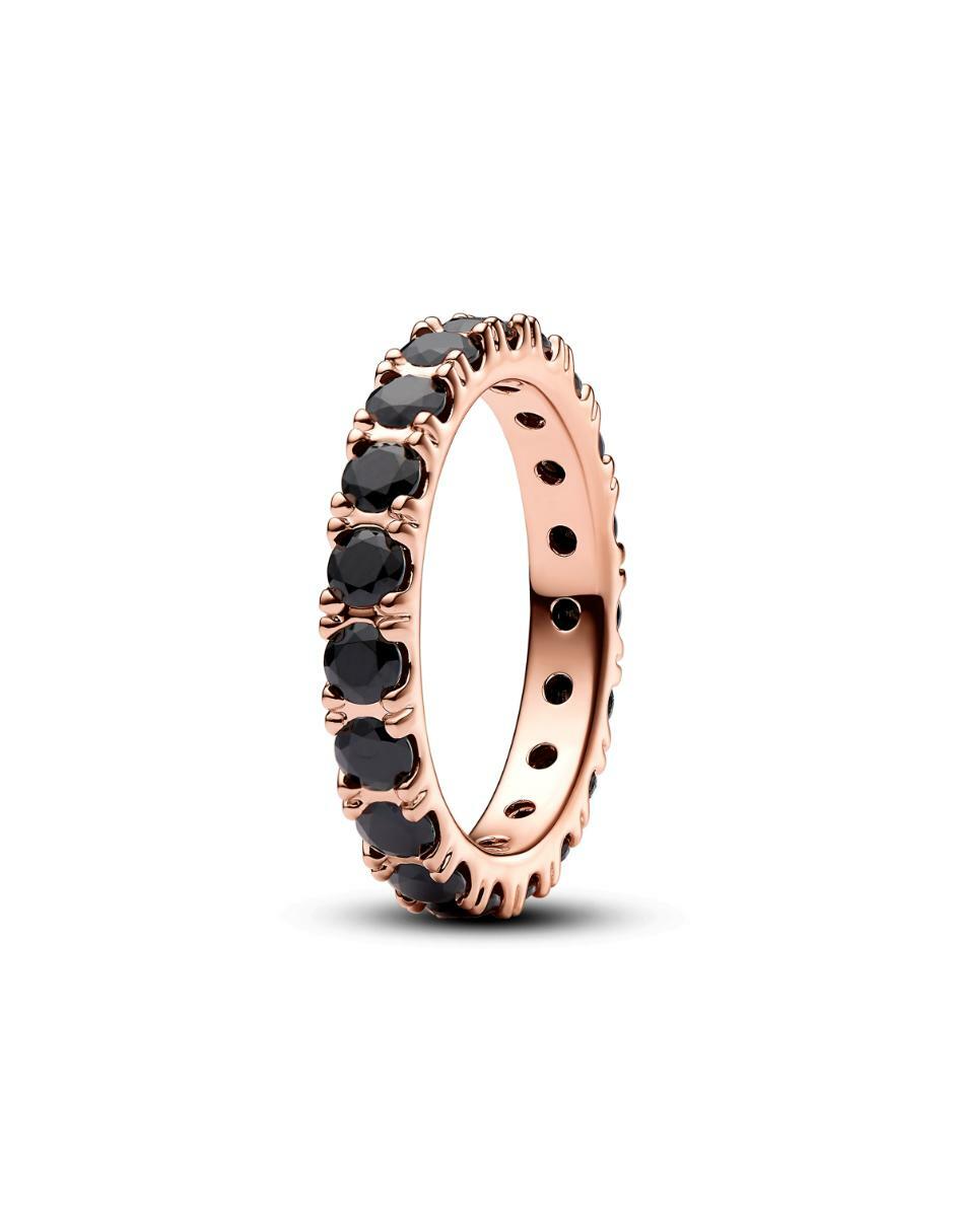 Anillo Timeless de plata P 925 cristal con acabado baño de oro rosa 2