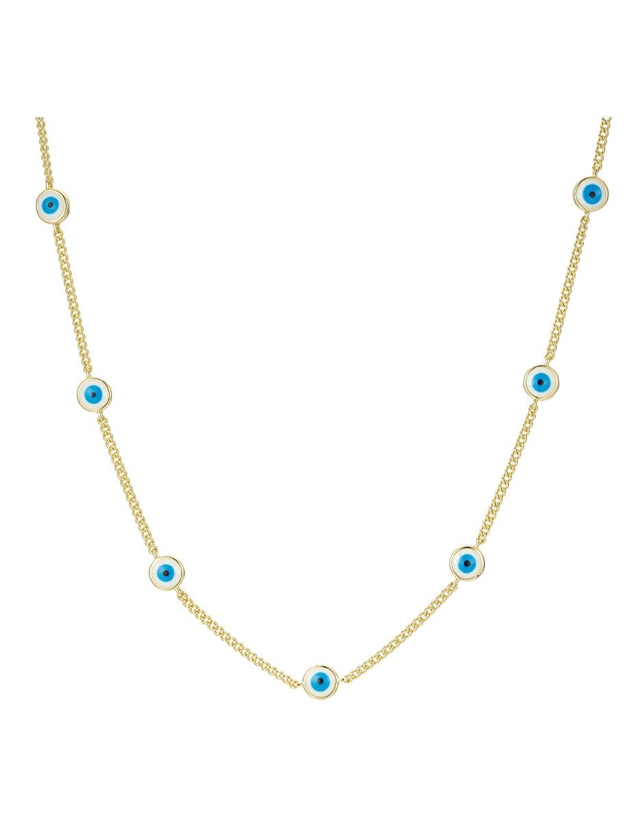 Collar de ojo turco Buena Suerte de plata P 925