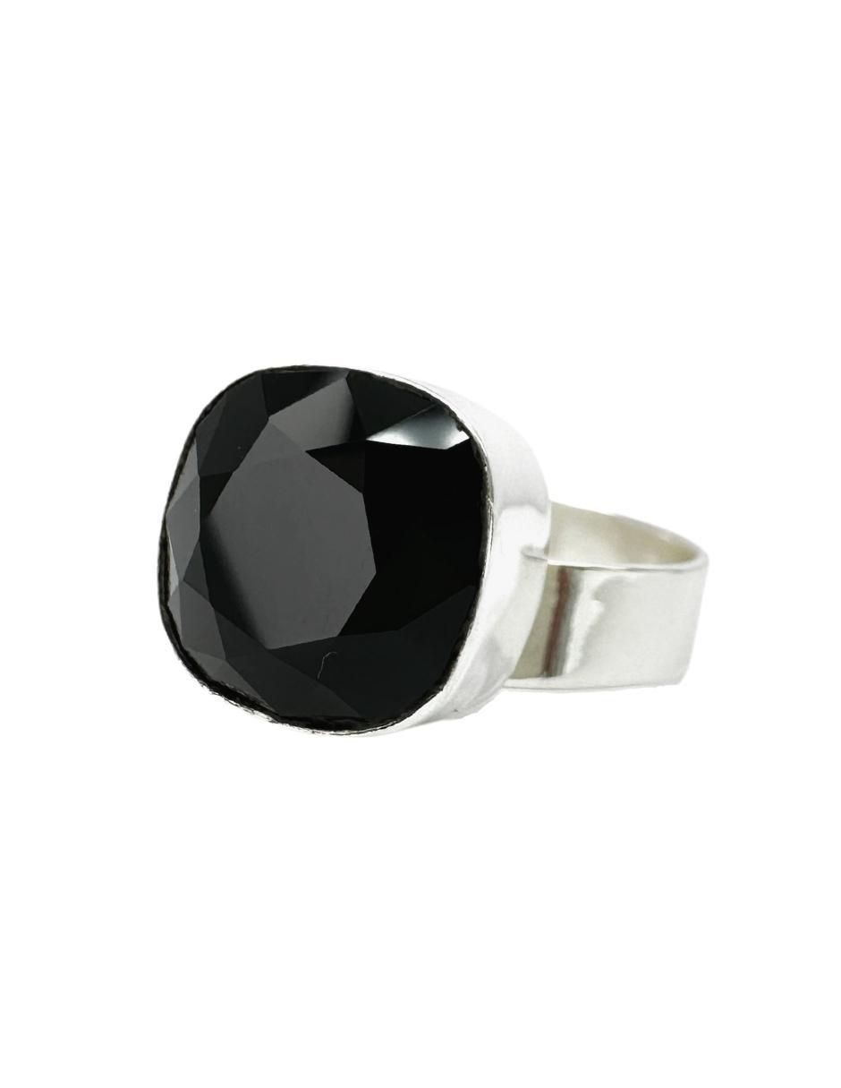 Anillo cuadrado Cushion P 925 de plata cristal 2