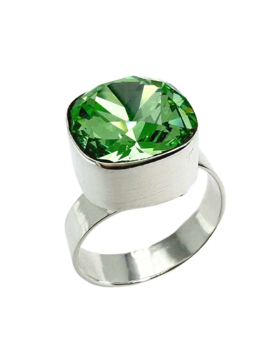 Anillo cuadrado Cushion P 925 de plata cristal 3