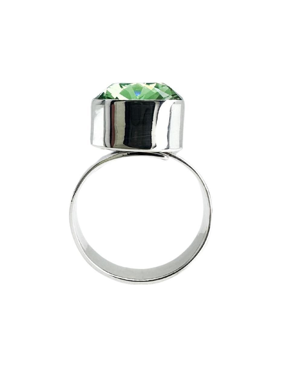Anillo cuadrado Cushion P 925 de plata cristal 4