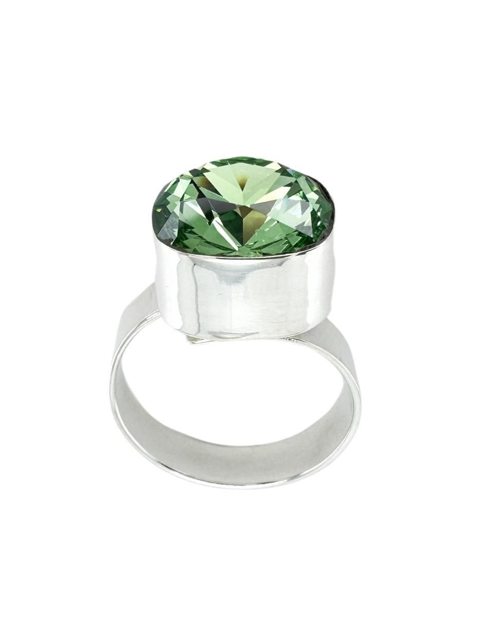 Anillo cuadrado Cushion P 925 de plata cristal 5