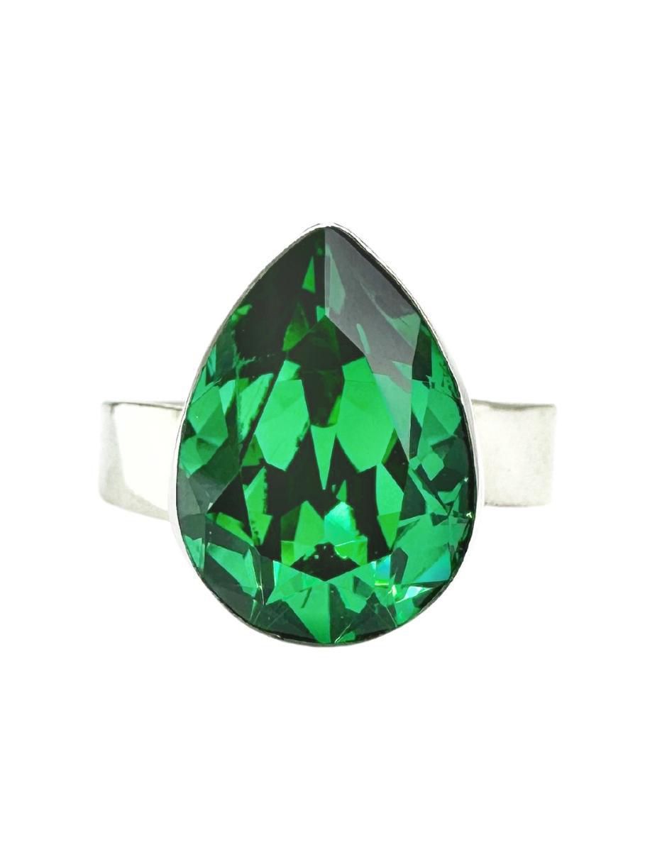 Anillo de pera Pera P 925 de plata cristal 2