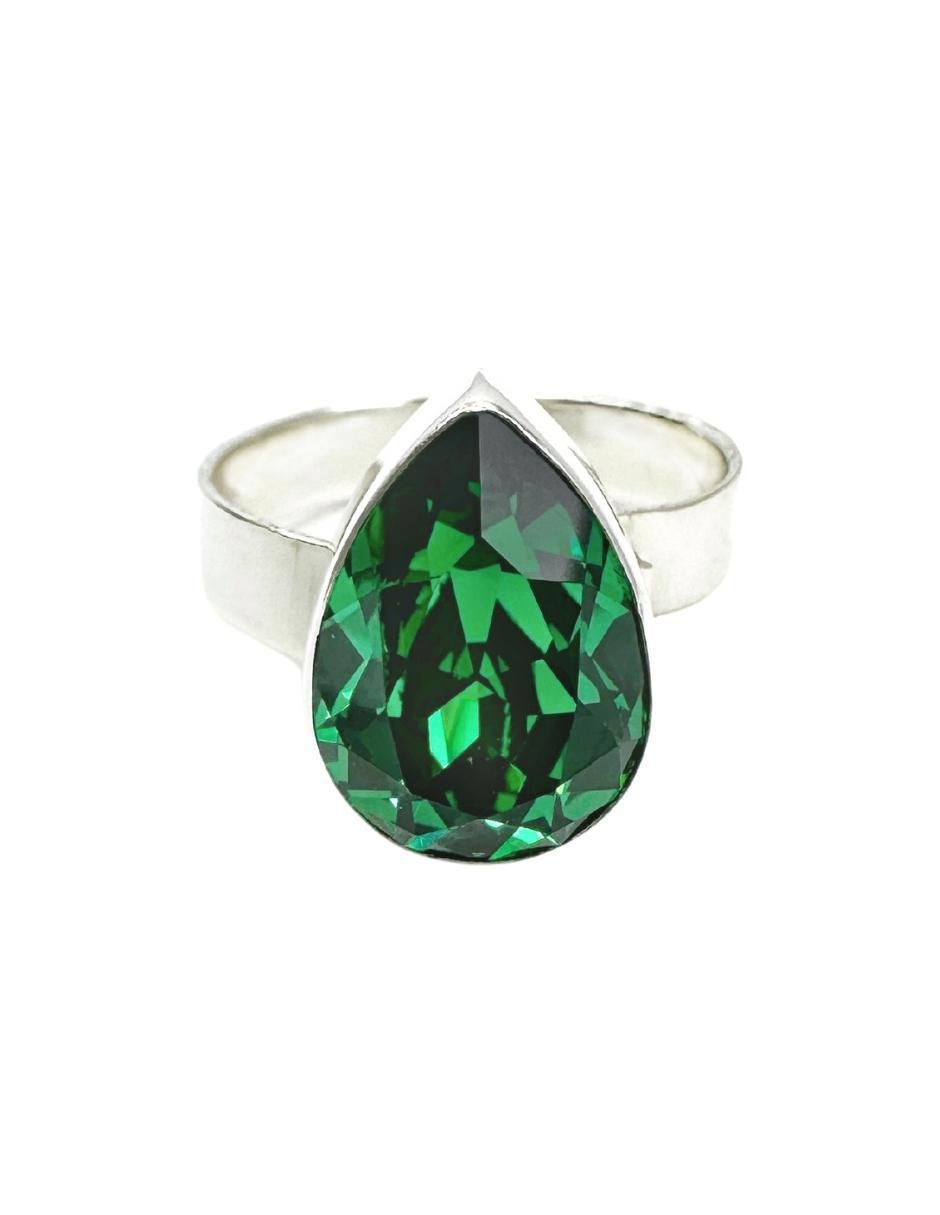 Anillo de pera Pera P 925 de plata cristal 3