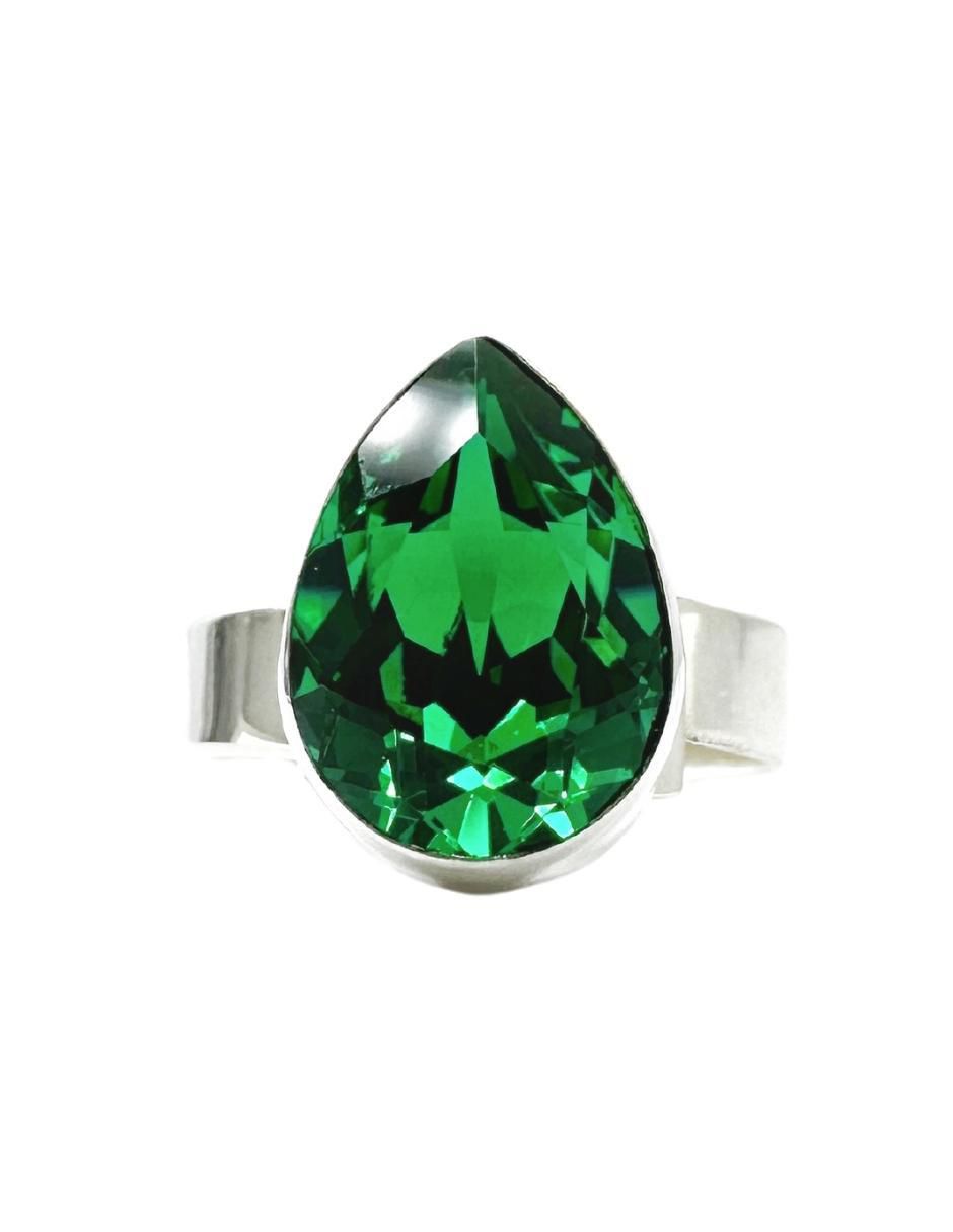 Anillo de pera Pera P 925 de plata cristal 4