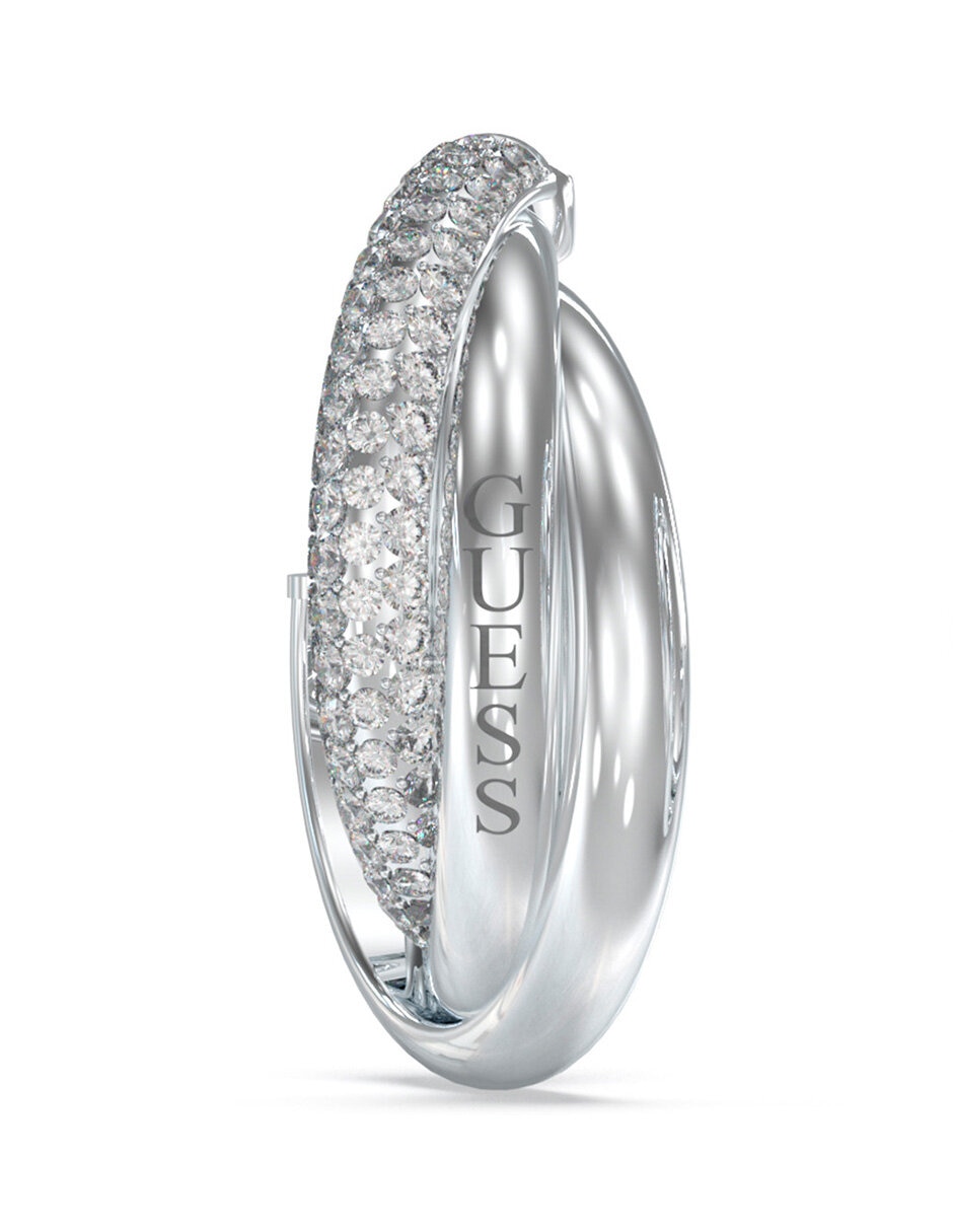 Broqueles circulares Perfect con acabado diamantado circonita 3