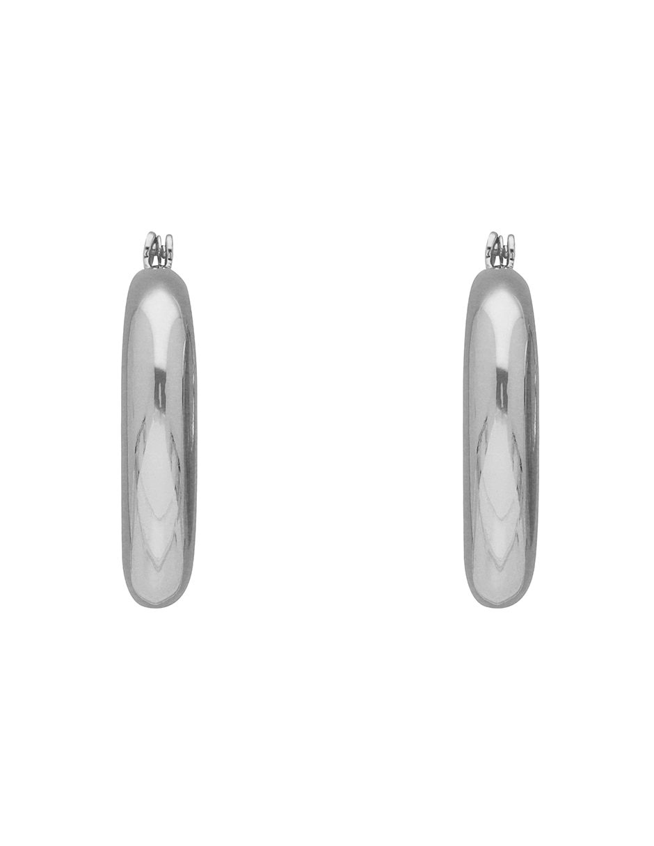 Aretes circulares Puffy Ears con acabado brillante Aretes circulares Puffy Ears con acabado brillante