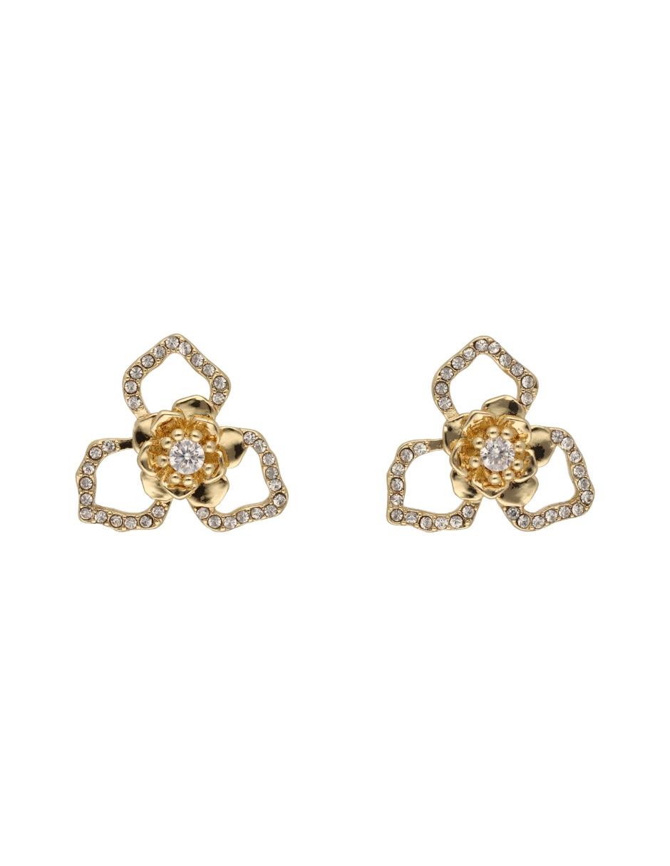 Aretes de flor Beverly Hills con acabado brillante 1