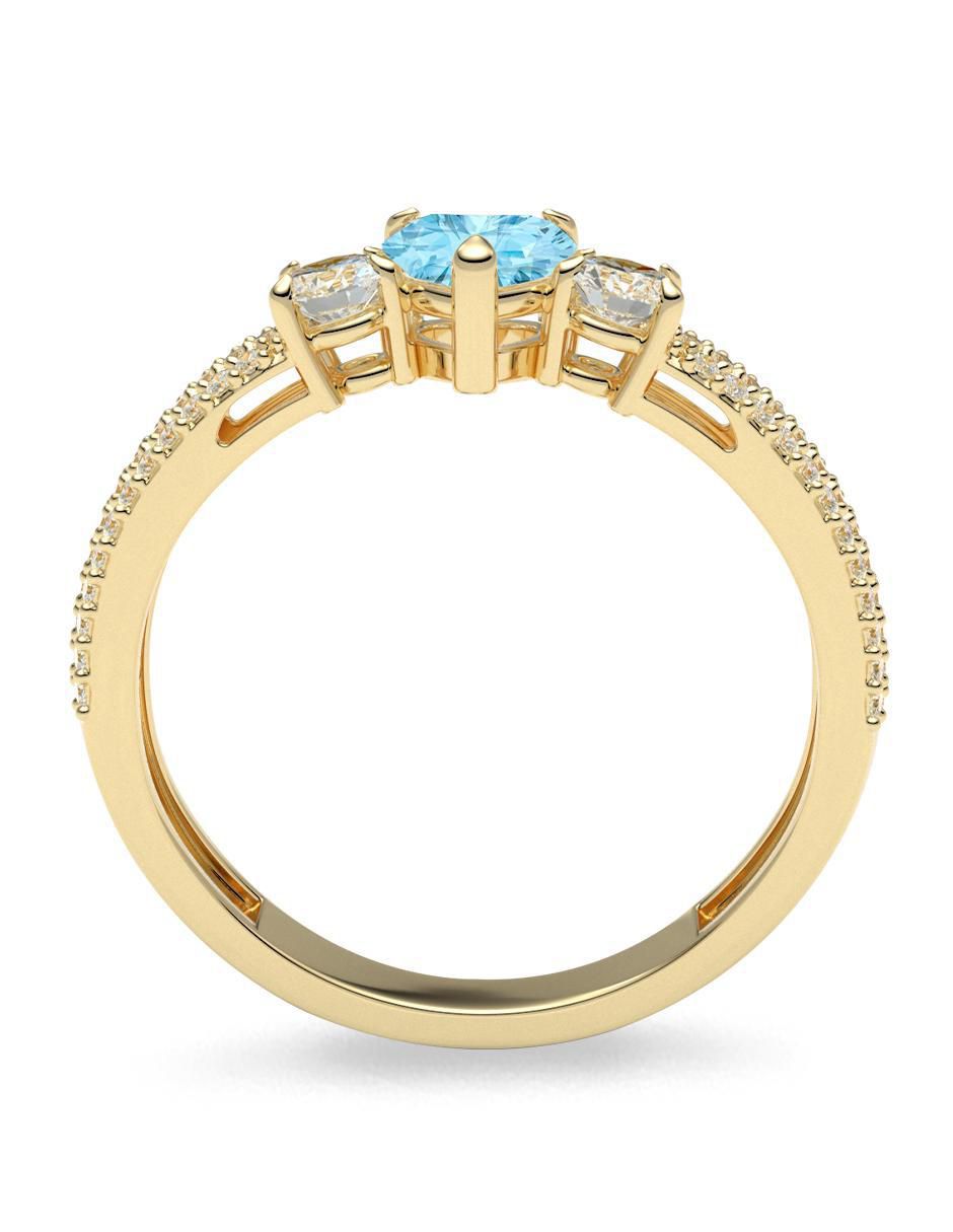 Anillo "de (si aplica)" corazón amelie joyas sin colección sin temática 14 k "de" oro zirconia