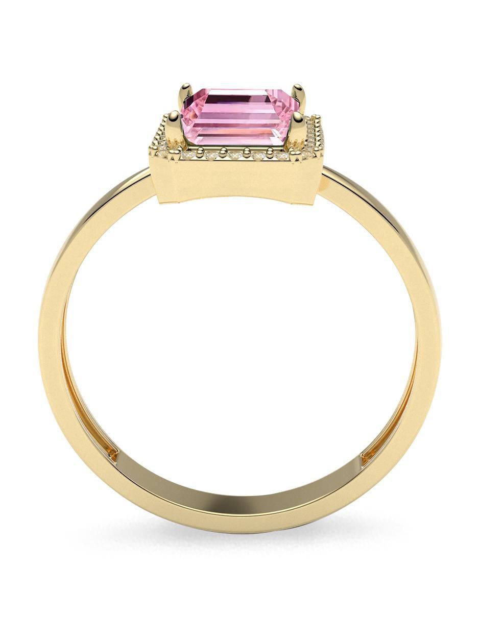 Anillo "de (si aplica)" rectangular amelie joyas sin colección sin temática 14 k "de" oro zirconia