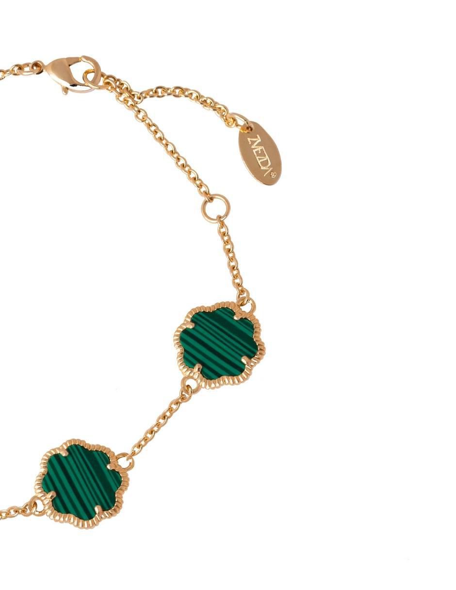 Pulsera Trébol con acabado chapa de oro 2