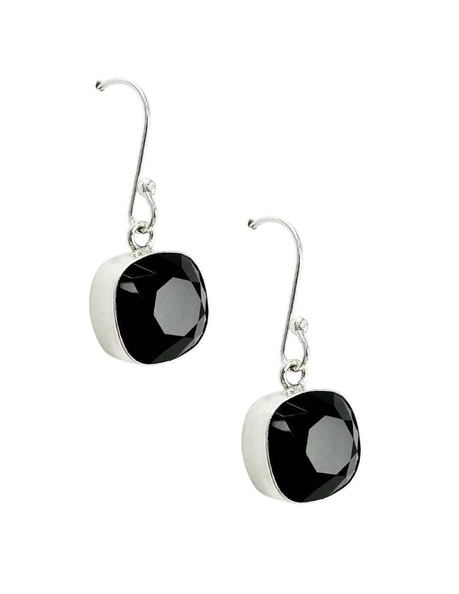 Aretes y collar cuadrados Cushion de plata P925 cristal 6