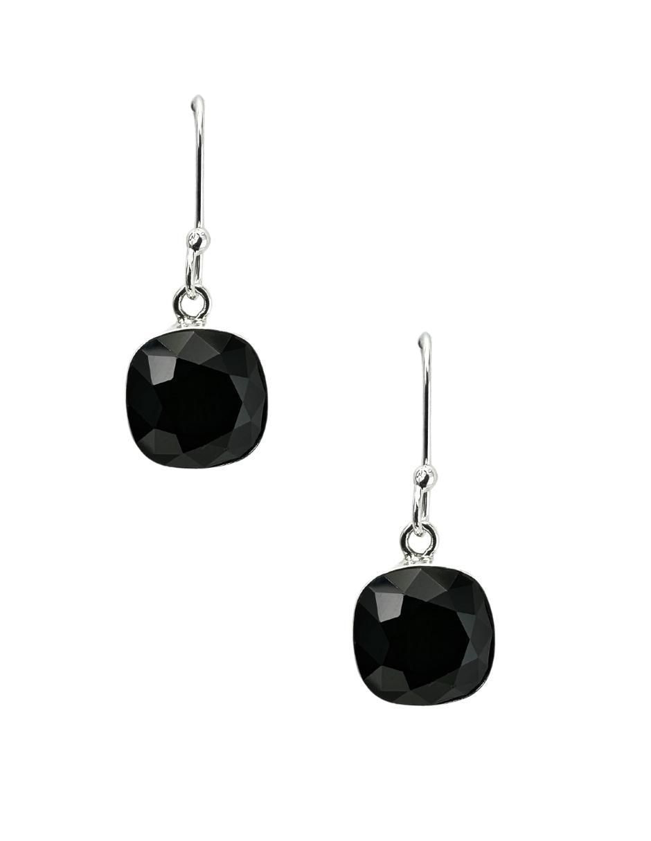 Aretes y collar cuadrados Cushion de plata P925 cristal 7