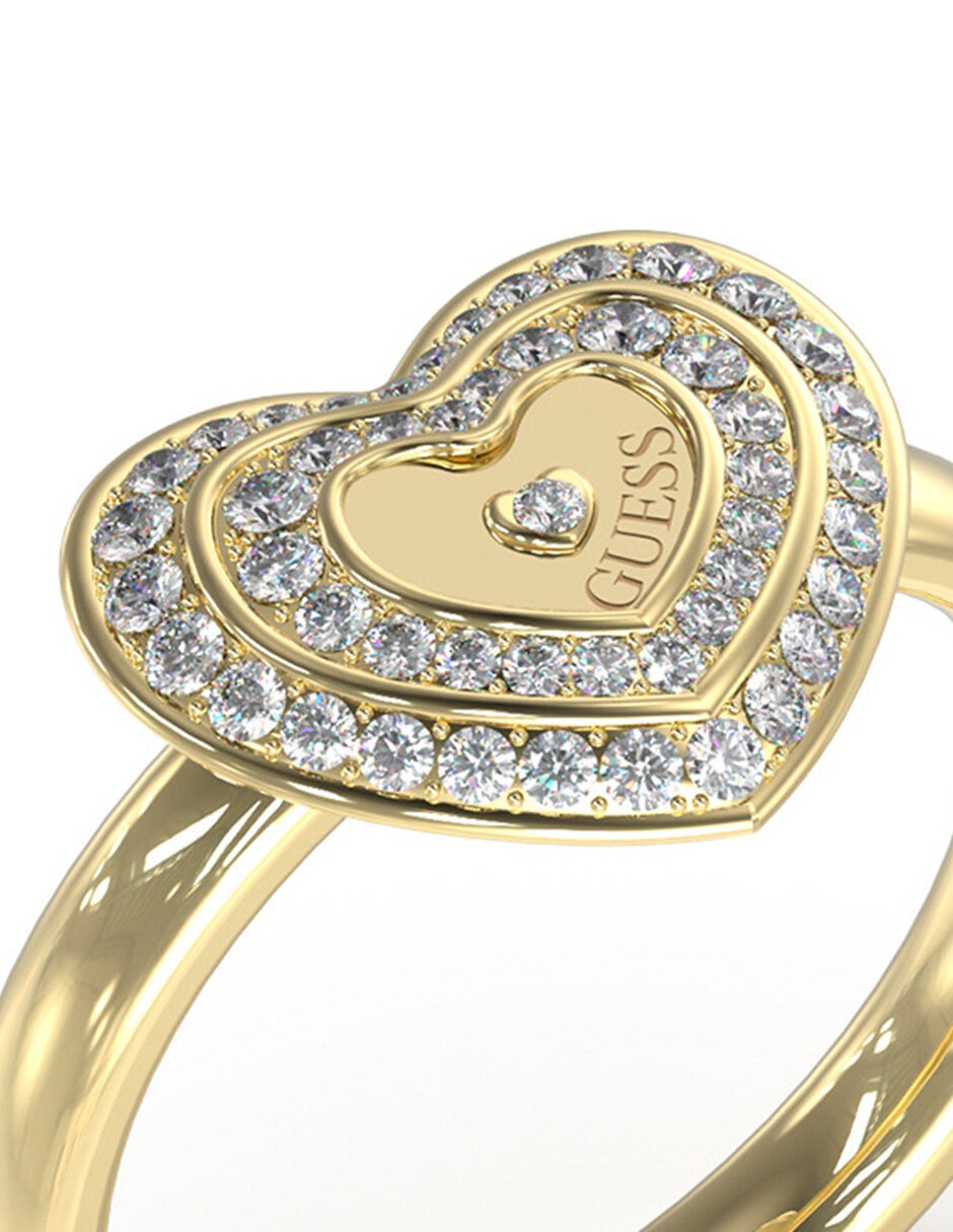 Anillo de corazón Amami circonita pavé 2