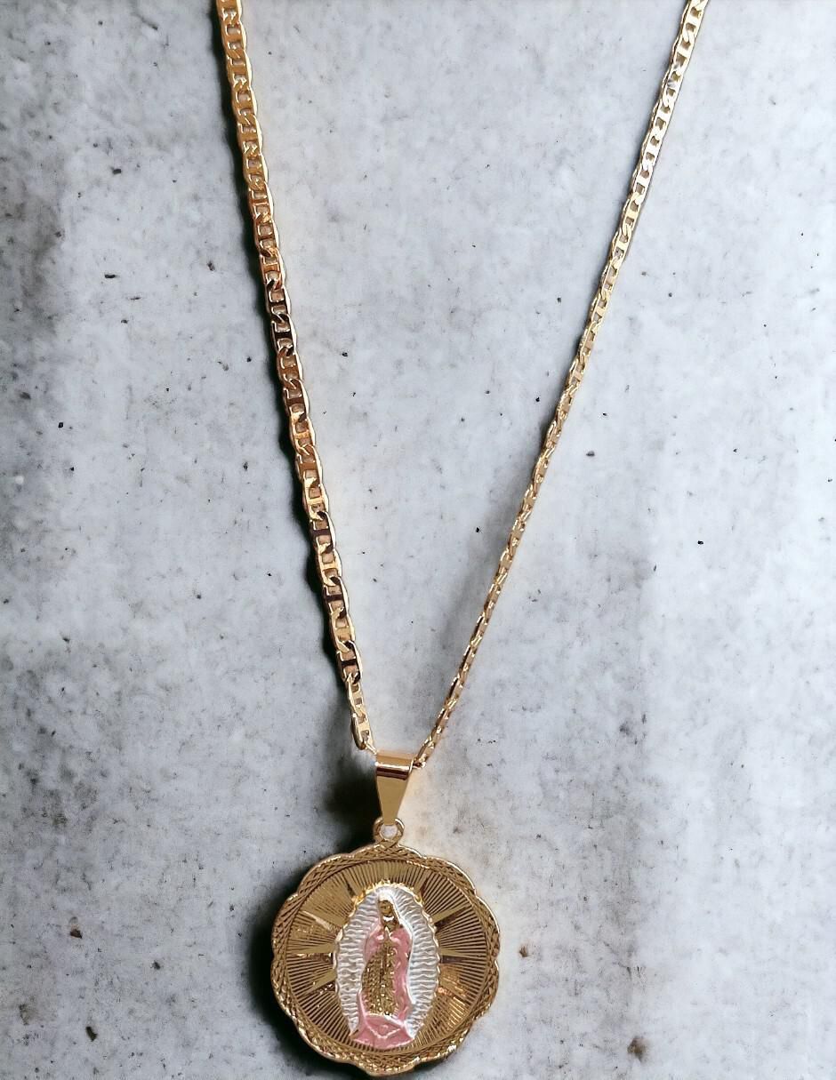 Collar virgen de guadalupe 18 K 7