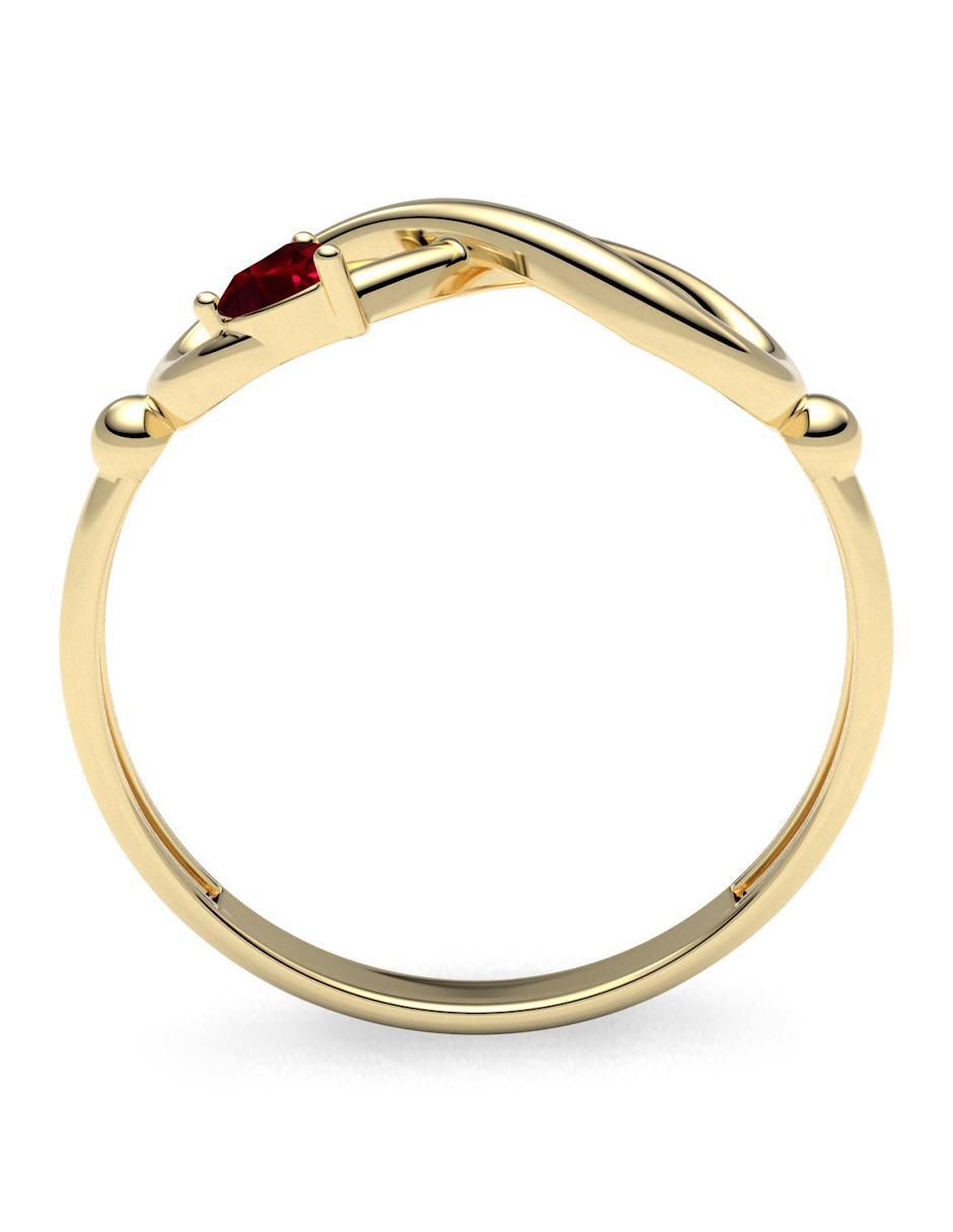 Anillo "de (si aplica)" corazón amelie joyas sin colección  sin temática 14 k "de" oro rubí