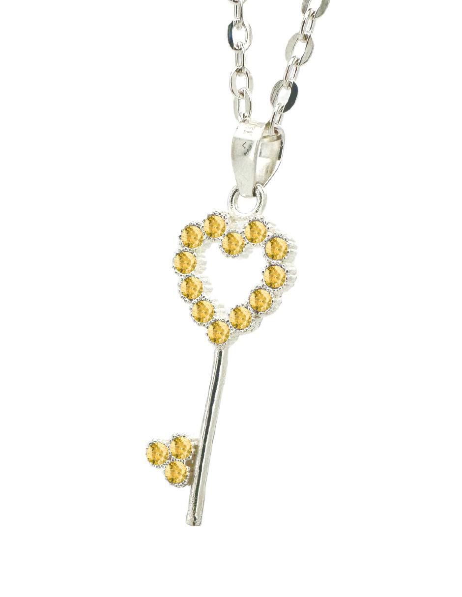 Collar "de (si aplica)" corazón zvezda llave corazón "de" plata p 925
