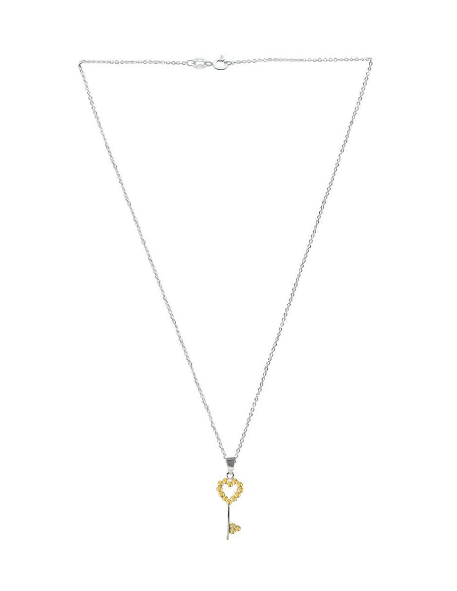 Collar "de (si aplica)" corazón zvezda llave corazón "de" plata p 925