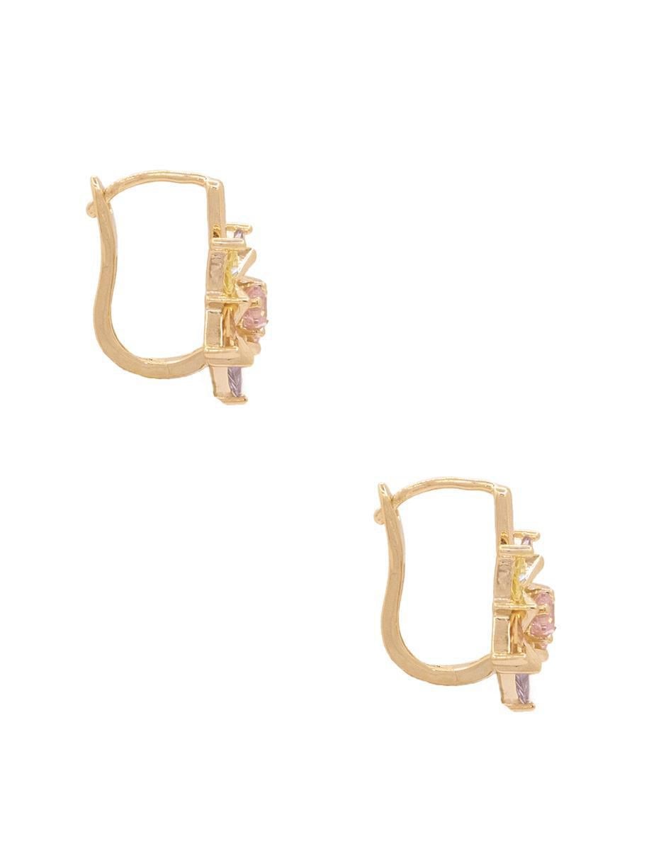 Aretes de estrella con acabado brillante zirconia 2
