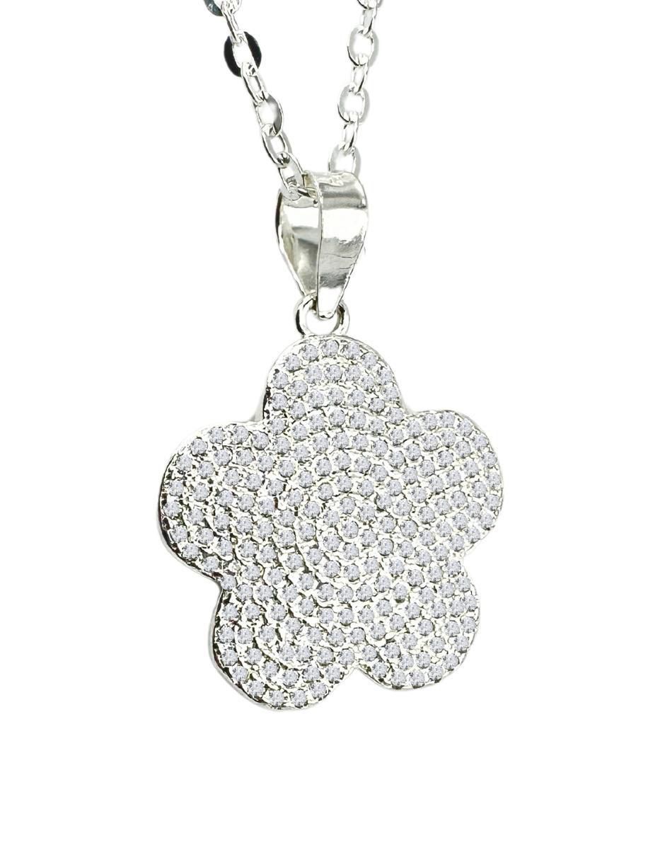 Collar de flor de plata P 925