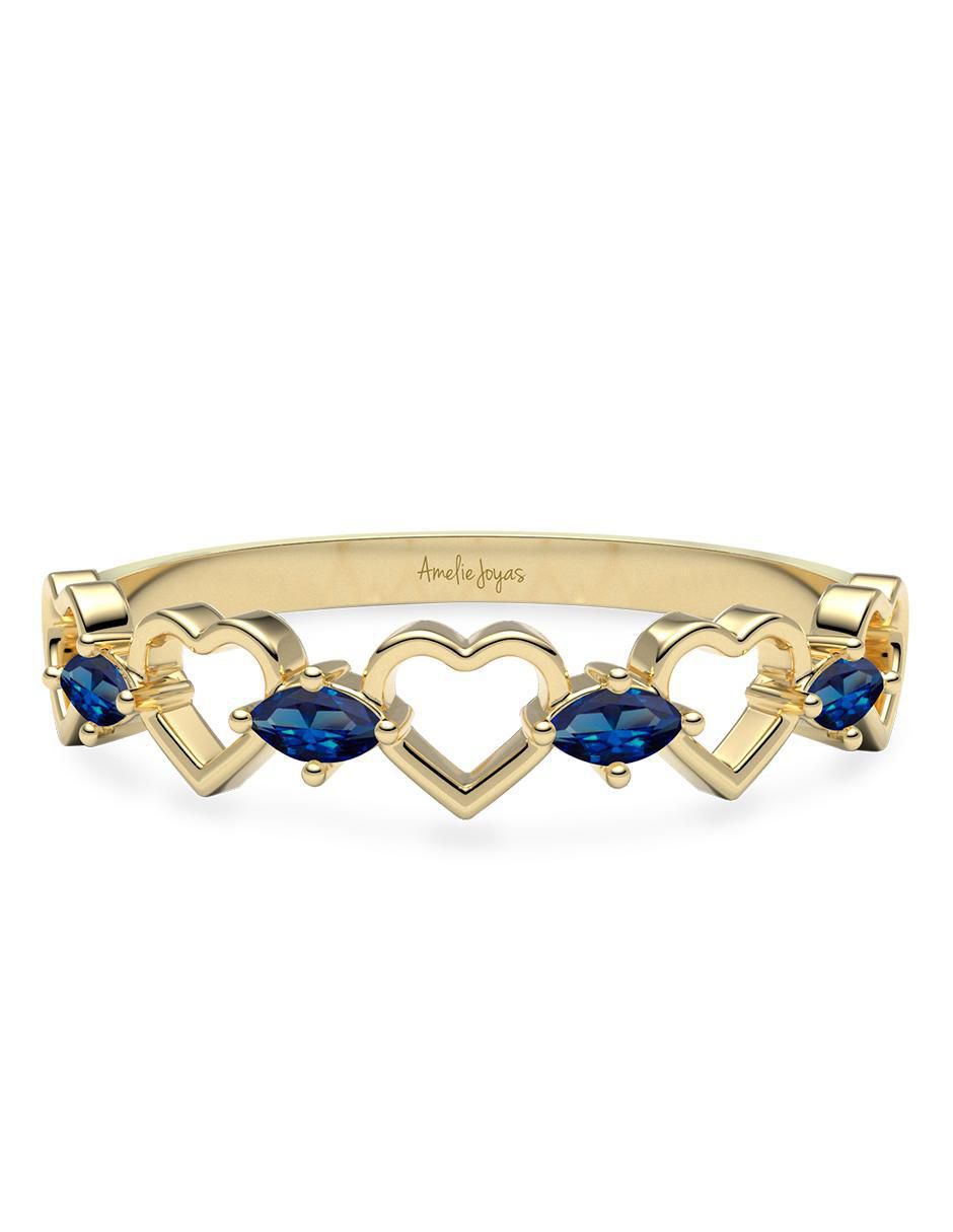 Anillo 10 k de oro zirconia brillante