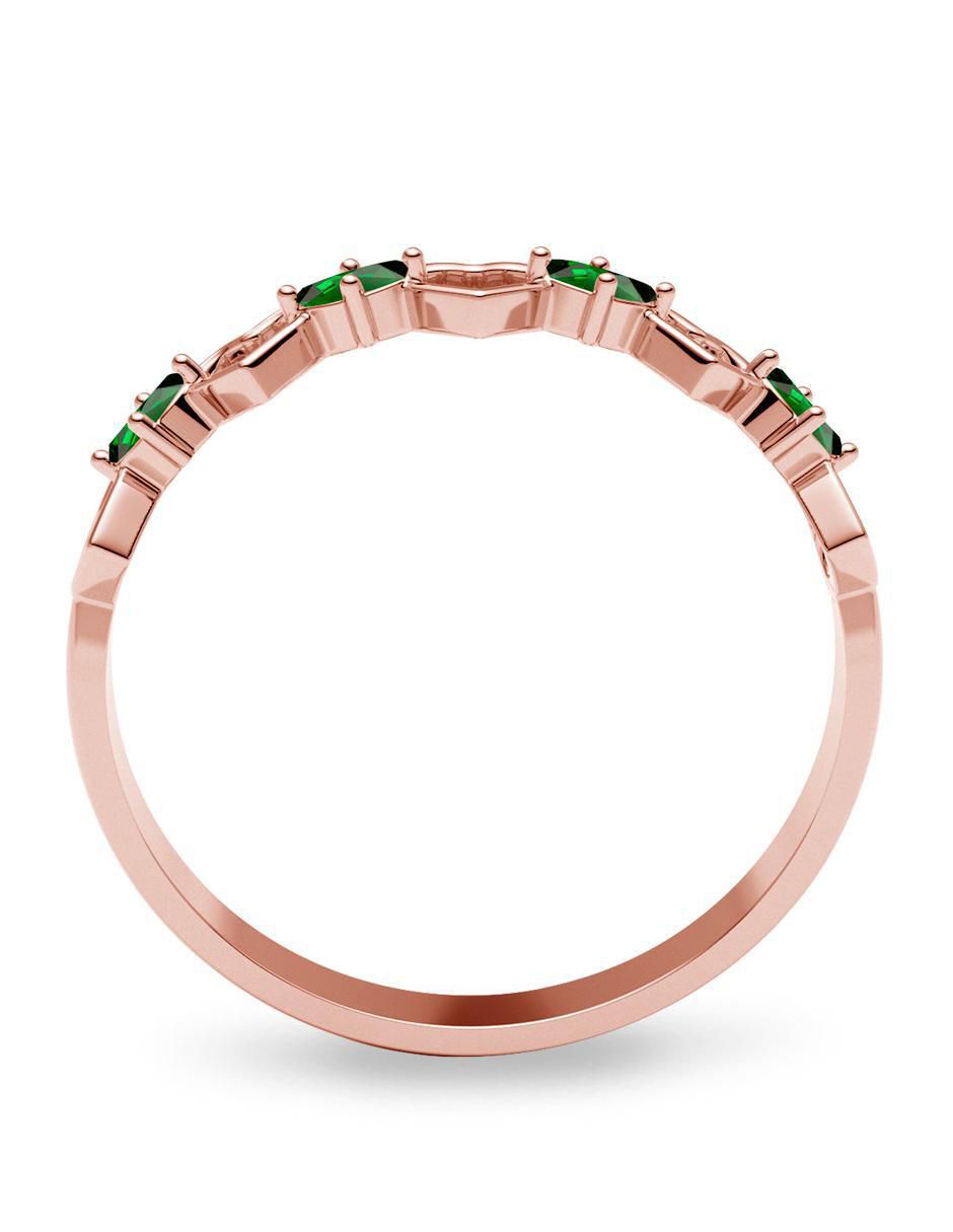 Anillo 10 k de oro zirconia brillante 3