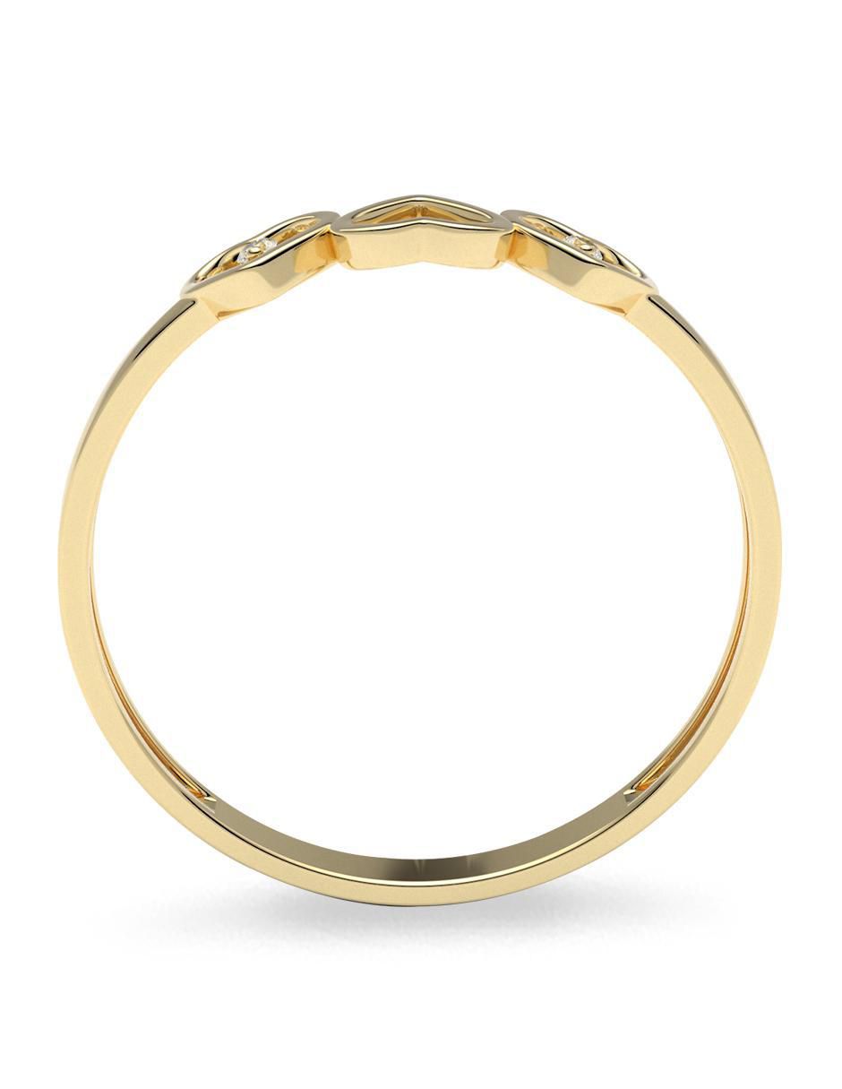 Anillo de corazón Amelie Joyas 14 k de oro zirconia