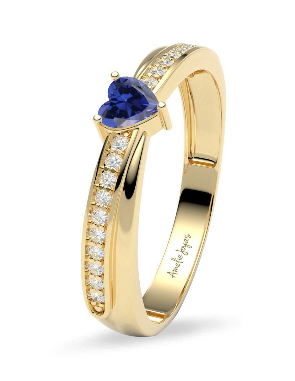 Anillo "de (si aplica)" corazón amelie joyas sin colección sin temática 14 k "de" oro zirconia
