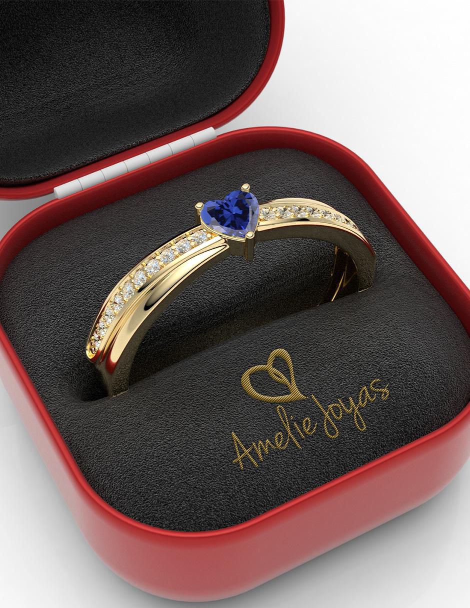 Anillo "de (si aplica)" corazón amelie joyas sin colección sin temática 14 k "de" oro zirconia