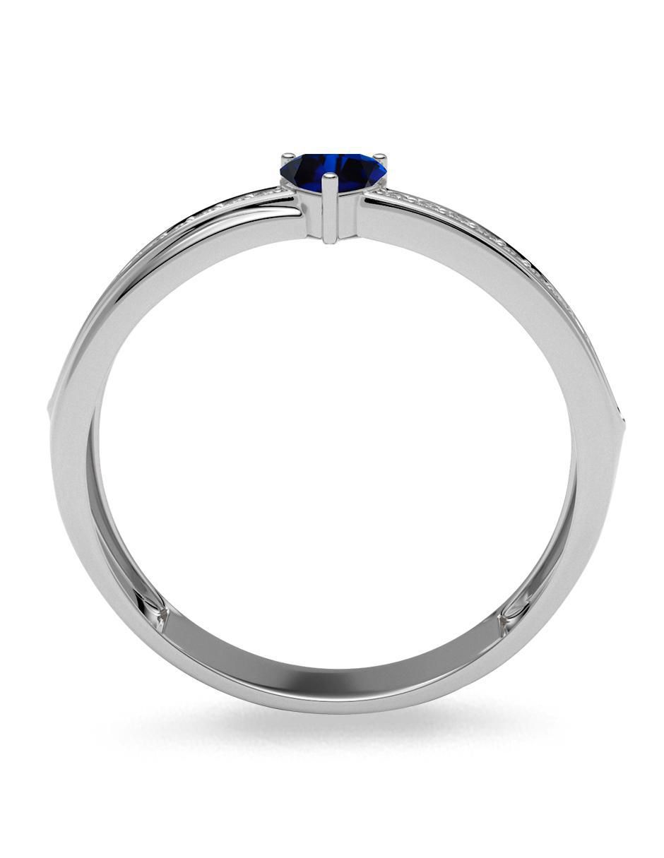 Anillo de corazón 14 k de oro zirconia brillante 3