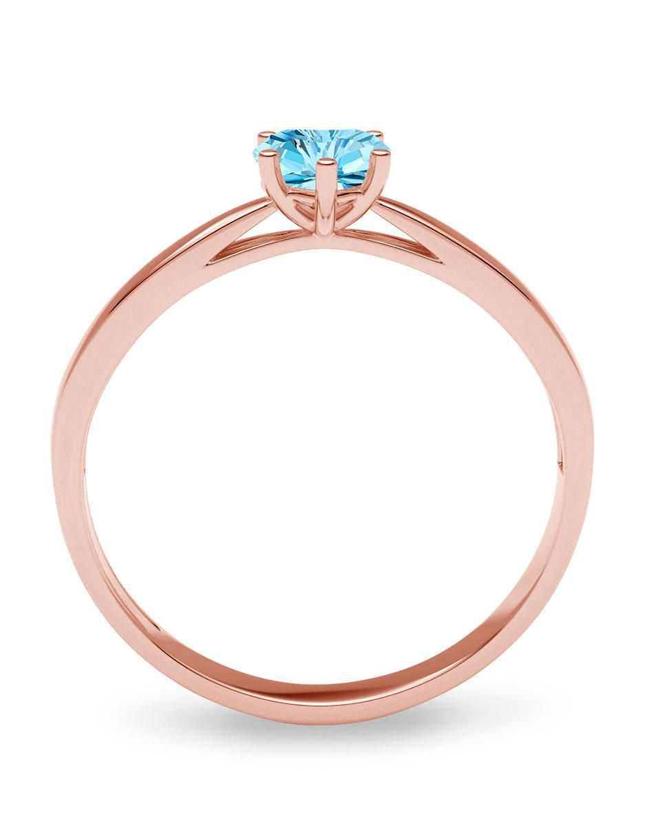 Anillo de corazón 14 k de oro zirconia brillante 3