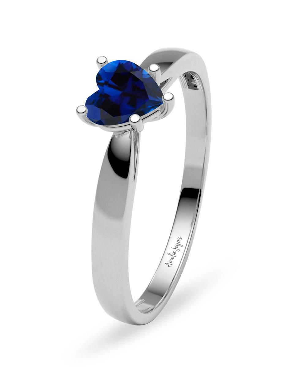 Anillo de corazón 14 k de oro zirconia brillante 2